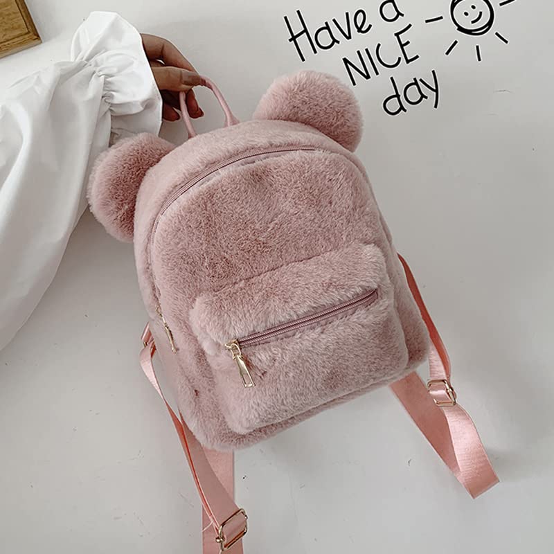 Mellshy Kawaii Fluffy Bear Ears Mini Backpack