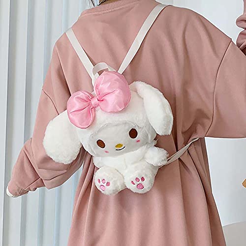 Adorable Pink and White Kawaii Plush Backpack