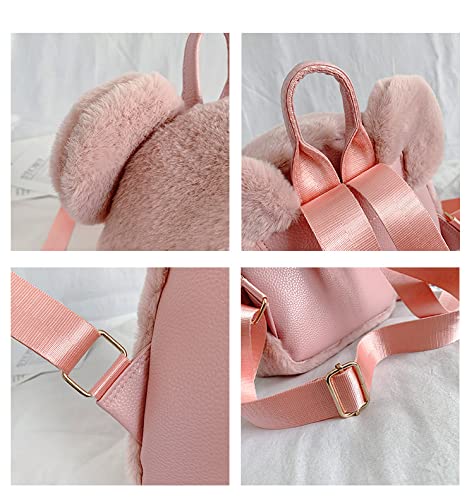 Mellshy Kawaii Fluffy Bear Ears Mini Backpack