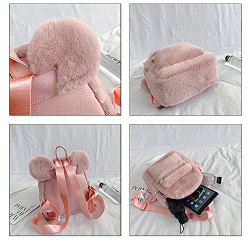 Mellshy Kawaii Fluffy Bear Ears Mini Backpack