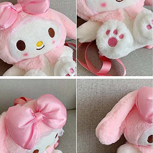 Adorable Pink and White Kawaii Plush Backpack