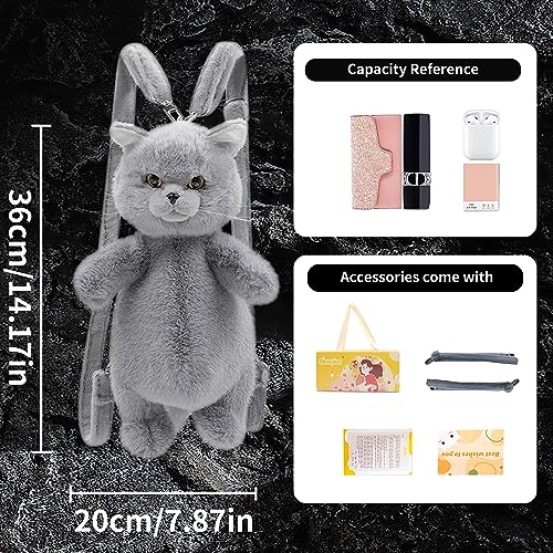 Kawaii Cat Plush Mini Backpack Gift for Her