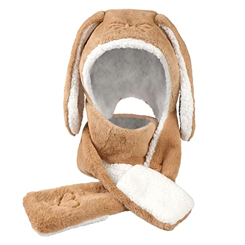 Kawaii Bunny Ears Hat Scarf Gloves Set