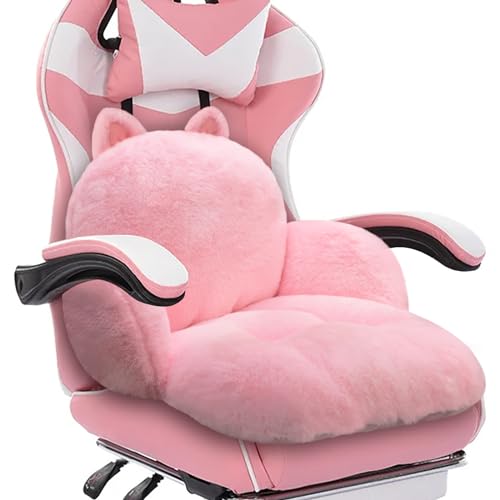 Kawaii Pink Kitty Gaming Chair Cushion Plush