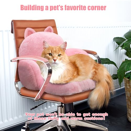 Kawaii Pink Kitty Gaming Chair Cushion Plush