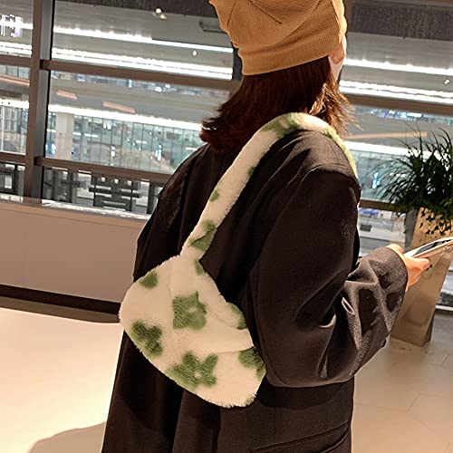 Kawaii Flower Plush Underarm Shoulder Bag