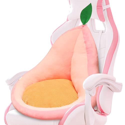 Kawaii Peach Plush Gaming Chair Cushion