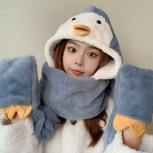 Kawaii Penguin 3-in-1 Hat, Scarf & Mittens