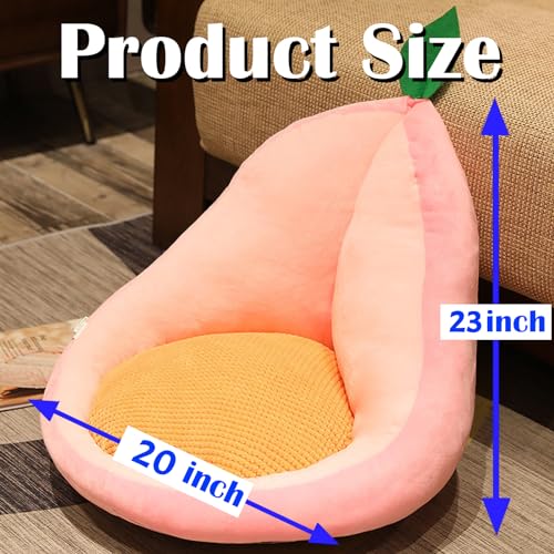 Kawaii Peach Plush Gaming Chair Cushion
