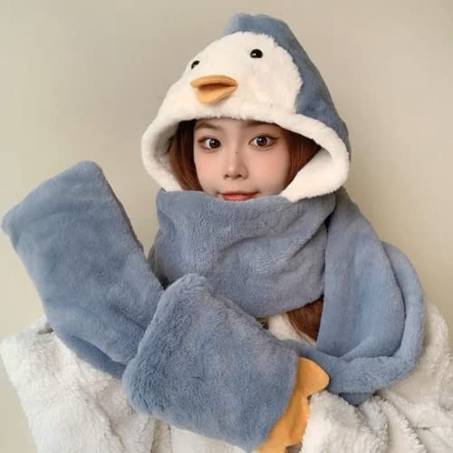 Kawaii Penguin 3-in-1 Hat, Scarf & Mittens