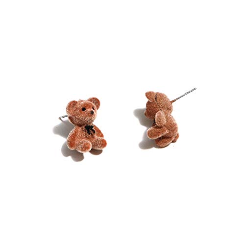 Kawaii Bear Stud Earrings with Cute Bowknot