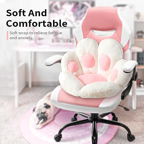 Kawaii Cat Paw Cushion - Cozy Plush Seat Pad