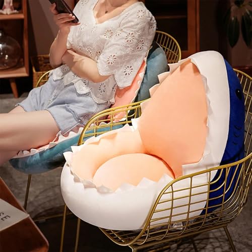 Kawaii Shark Plush Seat Cushion for Home Decor