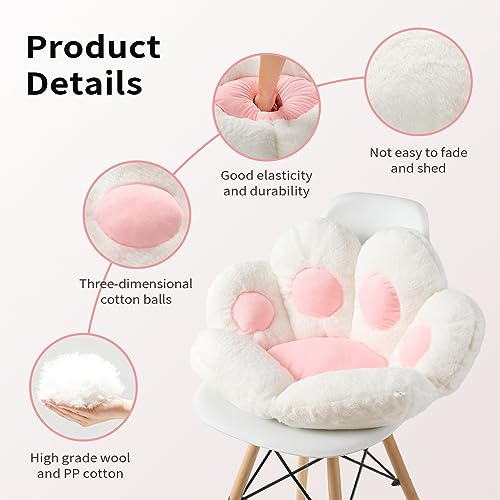 Kawaii Cat Paw Cushion - Cozy Plush Seat Pad