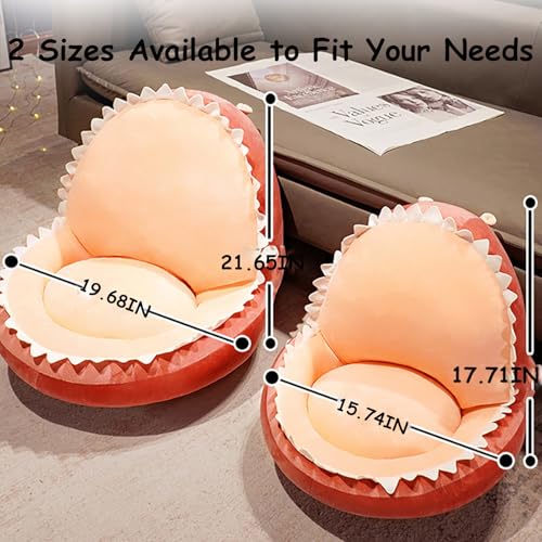 Kawaii Shark Plush Seat Cushion for Home Decor