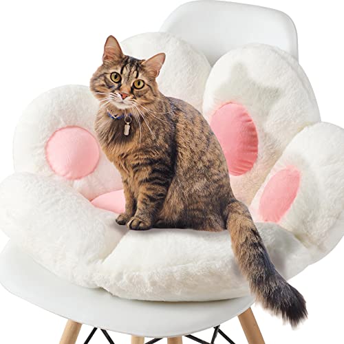 Kawaii Cat Paw Cushion - Cozy Plush Seat Pad