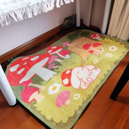 Kawaii Mushroom Rug | Cute Plush Area Carpet