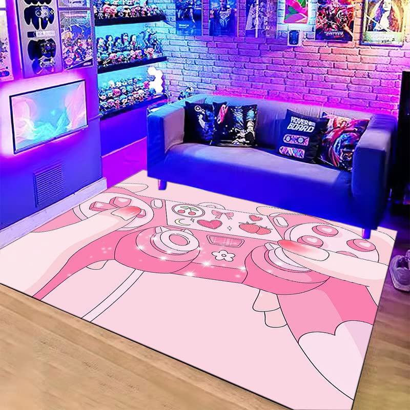 Kawaii Gamer Rug - Pink 3D Plush Mat