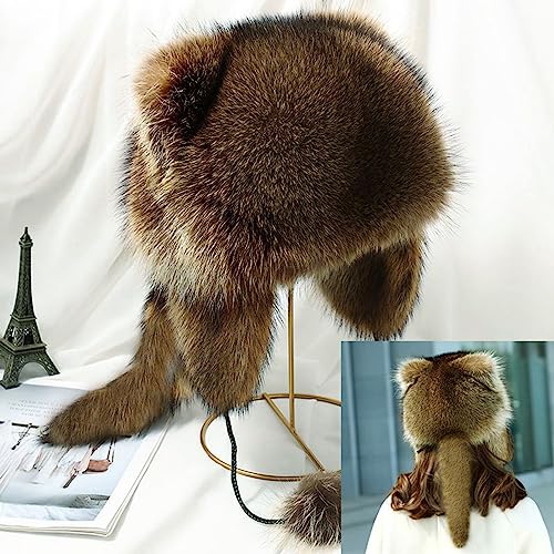 Kawaii Raccoon Tail Plush Hat for All Ages