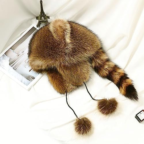 Kawaii Raccoon Tail Plush Hat for All Ages