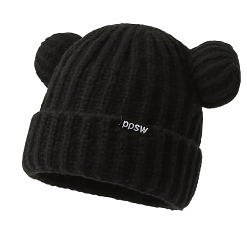 Kawaii Winter Bear Ears Knitted Beanie Hat