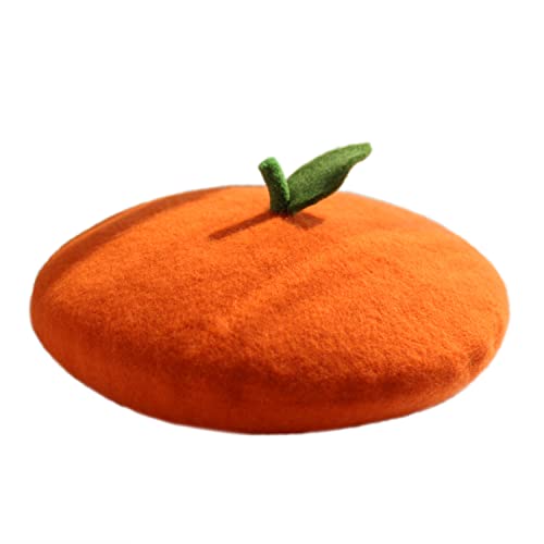 Kawaii Orange Beret Hat for Cute Styles