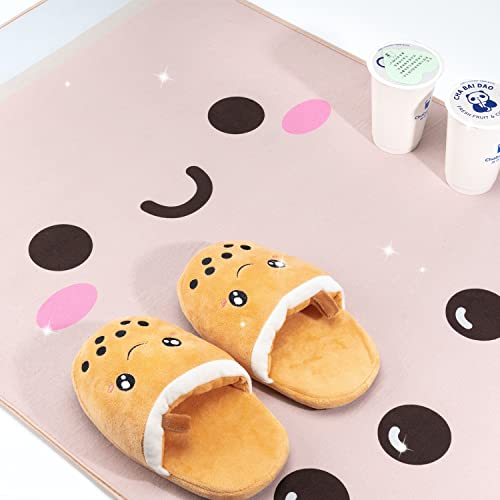 Boba Bubble Tea Kawaii Plush Rug 28"x42