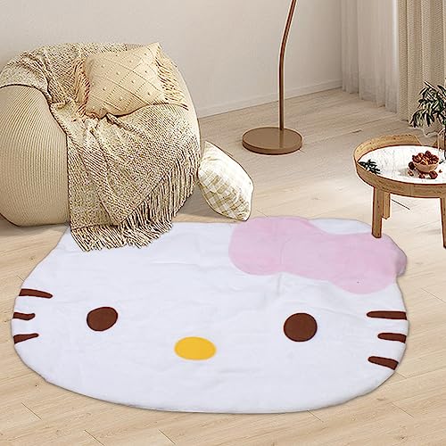 Cute Kawaii Hello Kitty Round Plush Rug