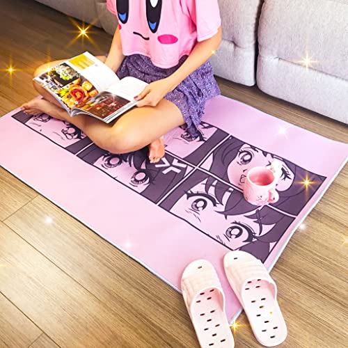 Kawaii Anime Eyes Area Rug for Kids