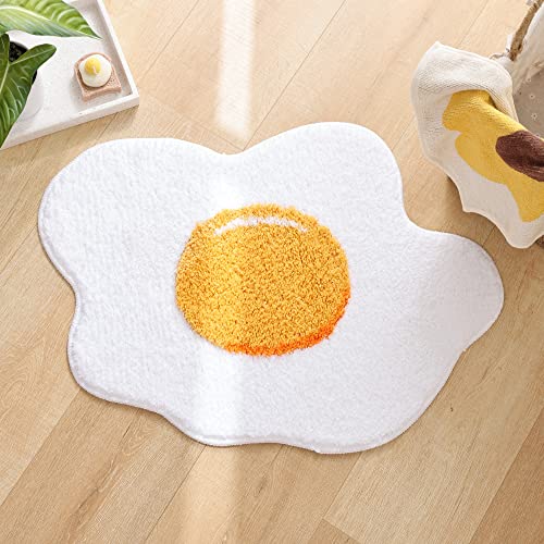 Kawaii Egg Shaped Non-Slip Plush Bath Mat
