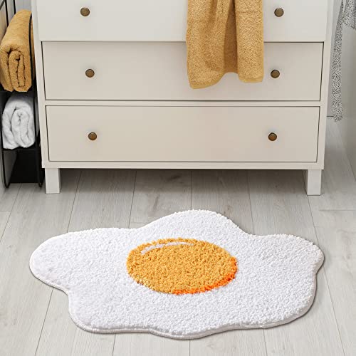 Kawaii Egg Shaped Non-Slip Plush Bath Mat
