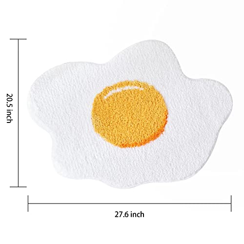 Kawaii Egg Shaped Non-Slip Plush Bath Mat
