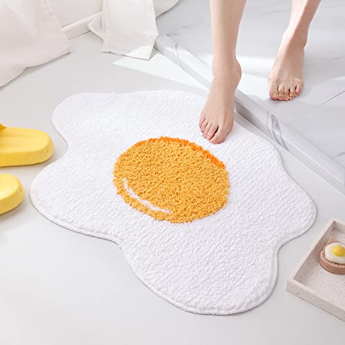 Kawaii Egg Shaped Non-Slip Plush Bath Mat