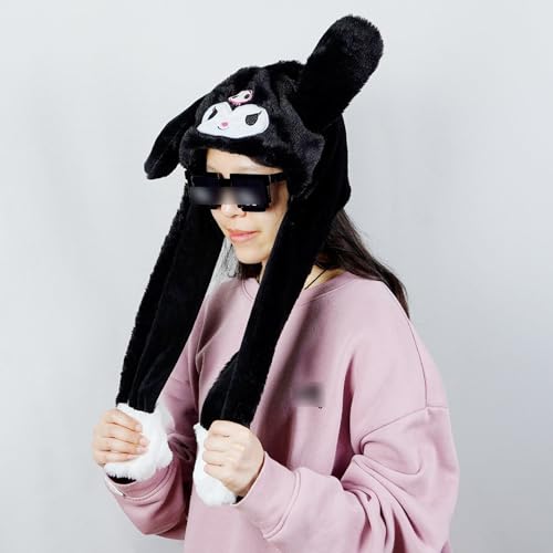 Kawaii Moving Devil Bunny Ear Plush Hat