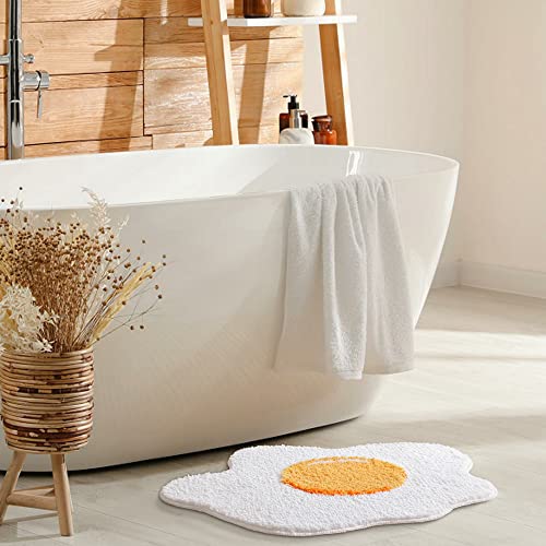 Kawaii Egg Shaped Non-Slip Plush Bath Mat