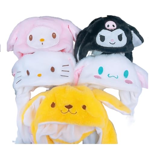 Kawaii Jumping Ear Fluffy Plush Winter Hat