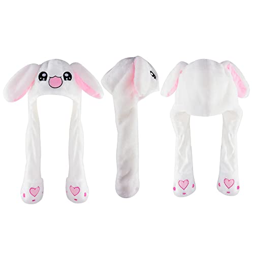 Kawaii Bunny Plush Beanie with Long Ear Flaps