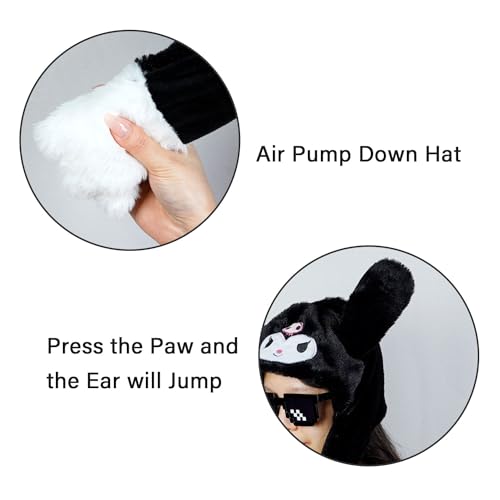 Kawaii Moving Devil Bunny Ear Plush Hat