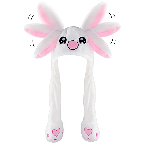 Kawaii Bunny Plush Beanie with Long Ear Flaps