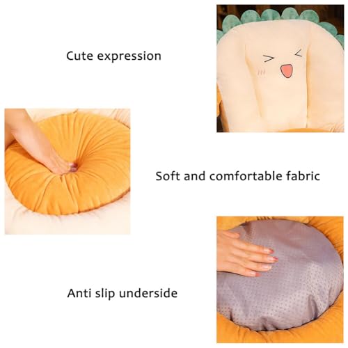Kawaii Toast Plush Chair Cushion with Backrest