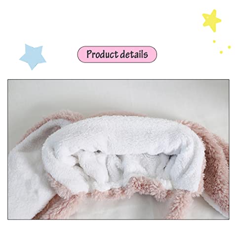 White Kawaii Bunny Ear Fluffy Hat