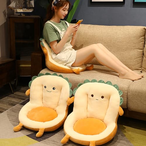 Kawaii Toast Plush Chair Cushion with Backrest