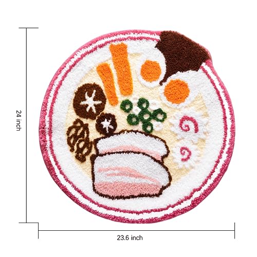Kawaii Ramen Plush Bath Mat - Soft & Cute