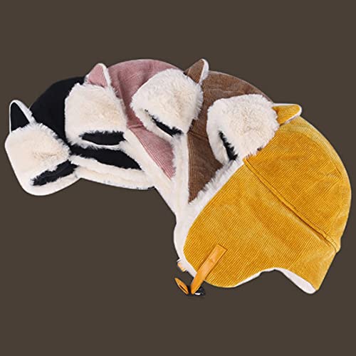 Cute Cat Ear Winter Aviator Plush Hat