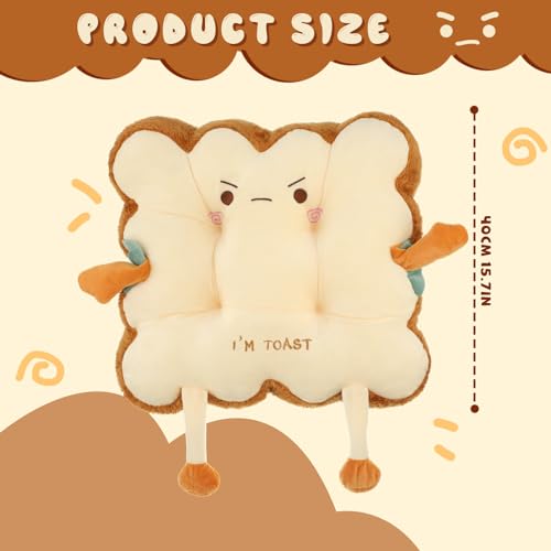 Kawaii Toast Bread Plush Cushion Set