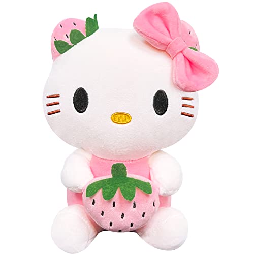 Kawaii Strawberry Kitty Plush Dolls - Cute & Soft