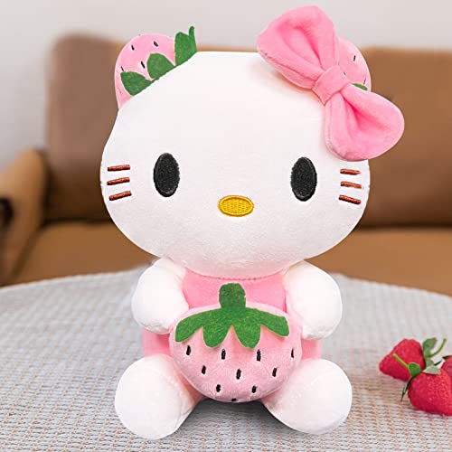 Kawaii Strawberry Kitty Plush Dolls - Cute & Soft