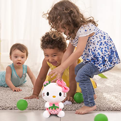 Kawaii Strawberry Kitty Plush Dolls - Cute & Soft