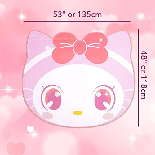 Kawaii Kitty Cat Ears Bow Plush Rug