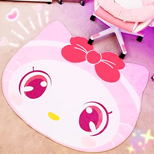 Kawaii Kitty Cat Ears Bow Plush Rug